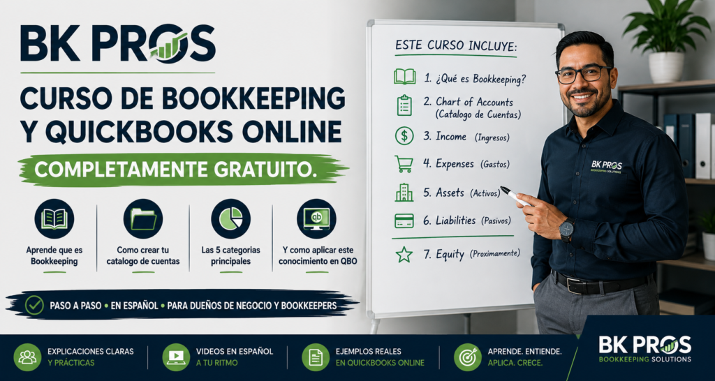 Curso de QuickBooks Online gratis en español - BK PROS